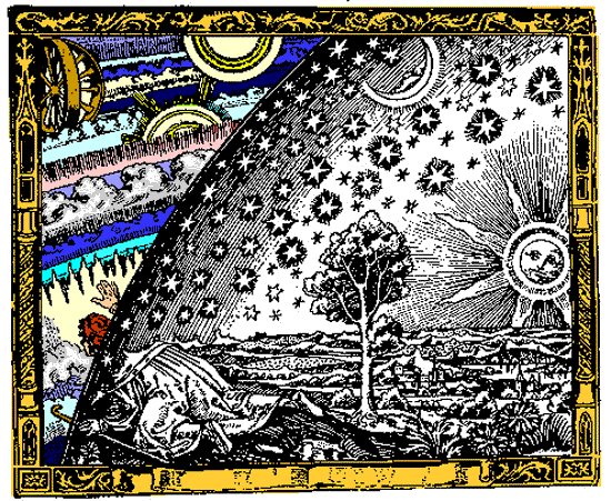 the celestial sphere and beyond:  Camille Flammarion print