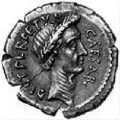 Moneda romana con Julio César