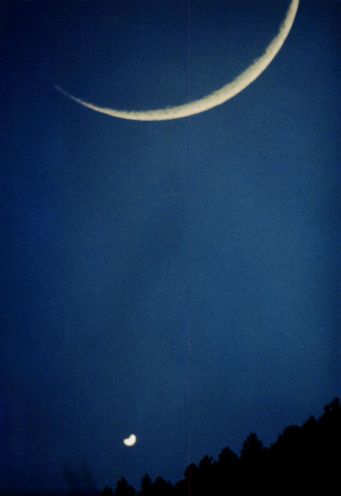 Lua e Vênus Compartilhar o céu