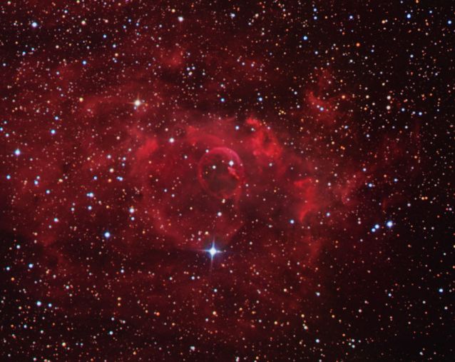 Stjerner og Bubble Nebula