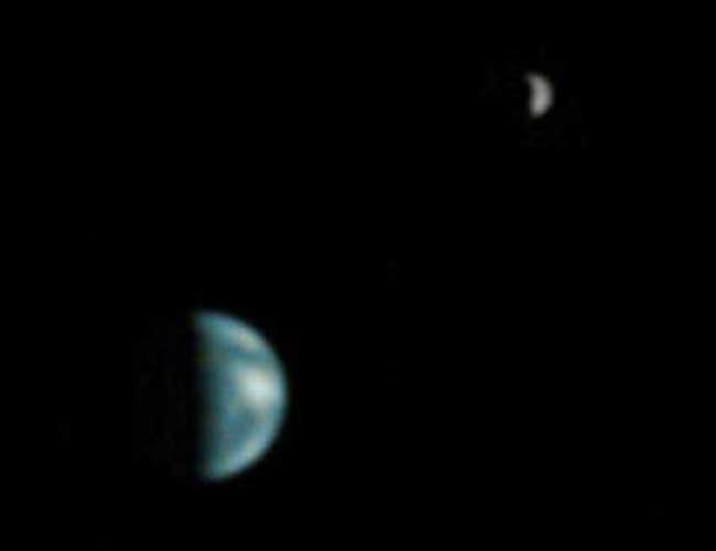 The Earth and Moon from Mars