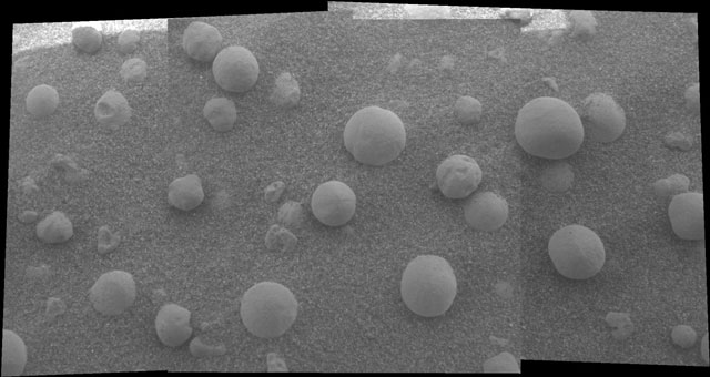 Un parche de Spherules en Marte
