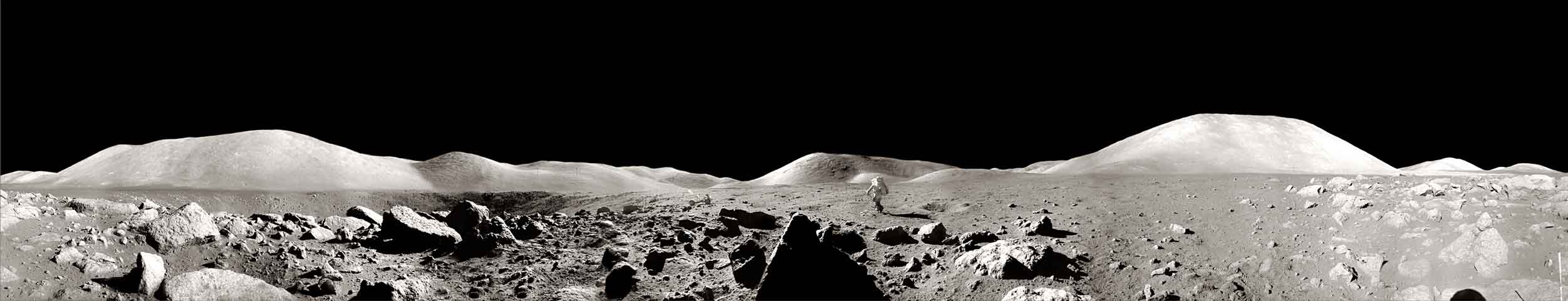Apollo 17 Panorama Astronaut Running