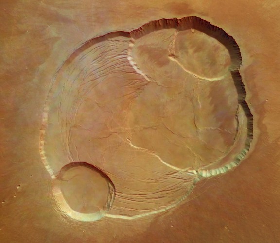 Lors du sommet d'Olympus Mons
