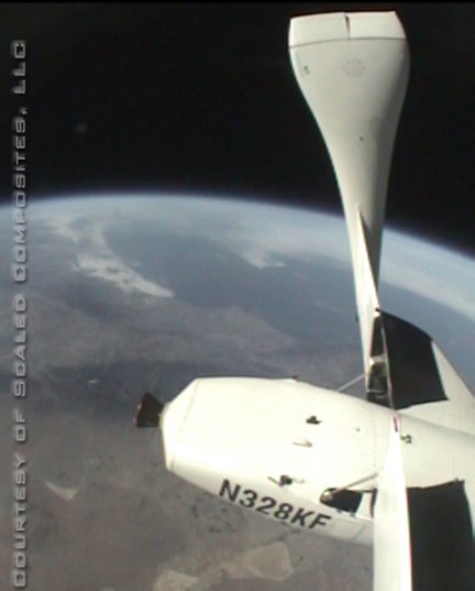 Planeta Tierra desde el SpaceShipOne