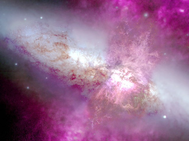Le Vent de Supergalactic Starburst Galaxy M82