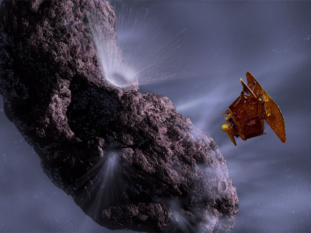 Vehículo espacial Deep Impact Hurtles Hacia Comet