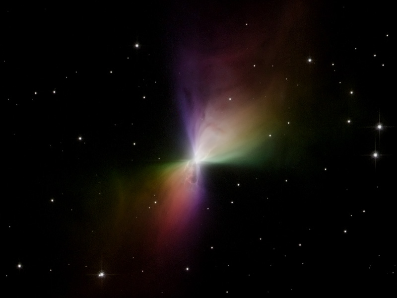 O Boomerang Nebula no luz polarizada