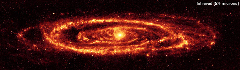 La galaxie d'Andromède en infrarouge