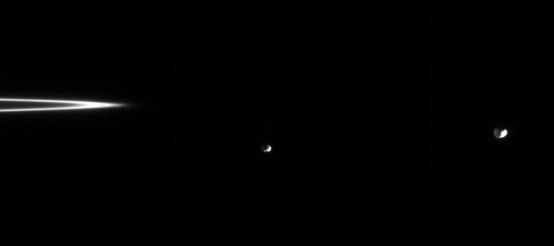 Epimeteu e Janus intercambiáveis Moons de Saturno