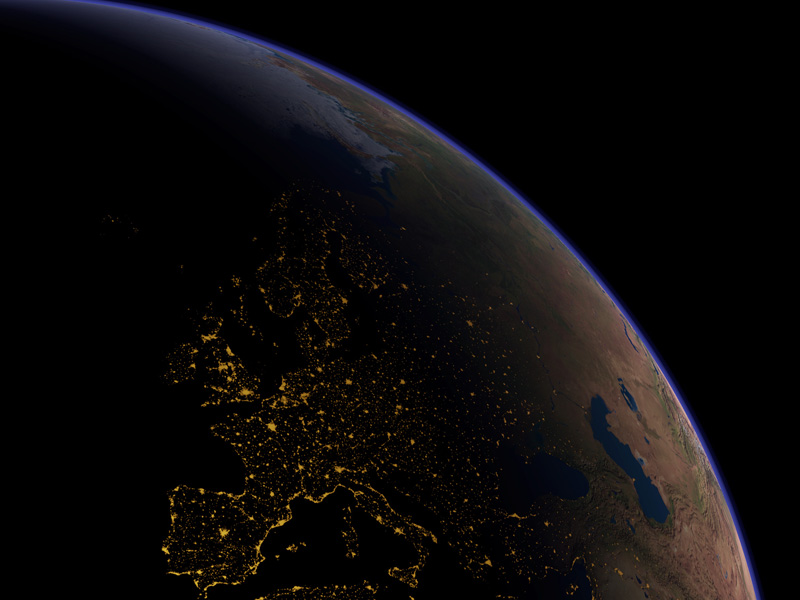 Europe at Night.  Can you see all the clubs from space?
