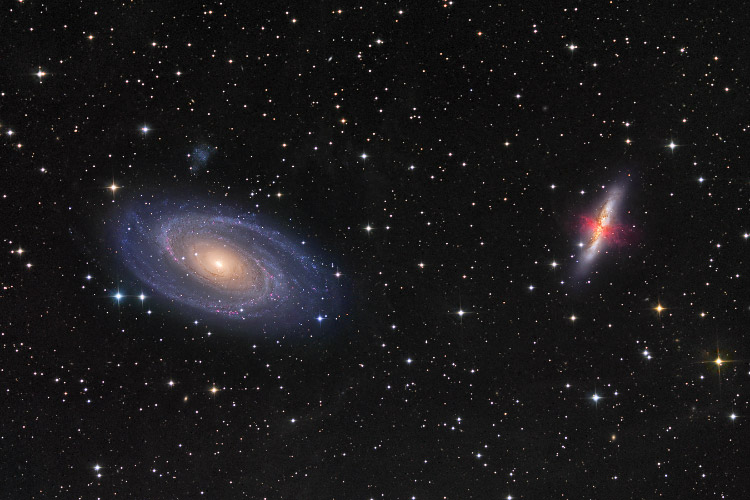 Guerra de las galaxias M81 Galaxia M82 versus