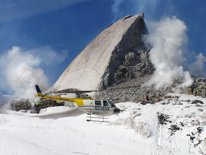 Rock Losa de Crecimiento en el Monte St Helens Volcán