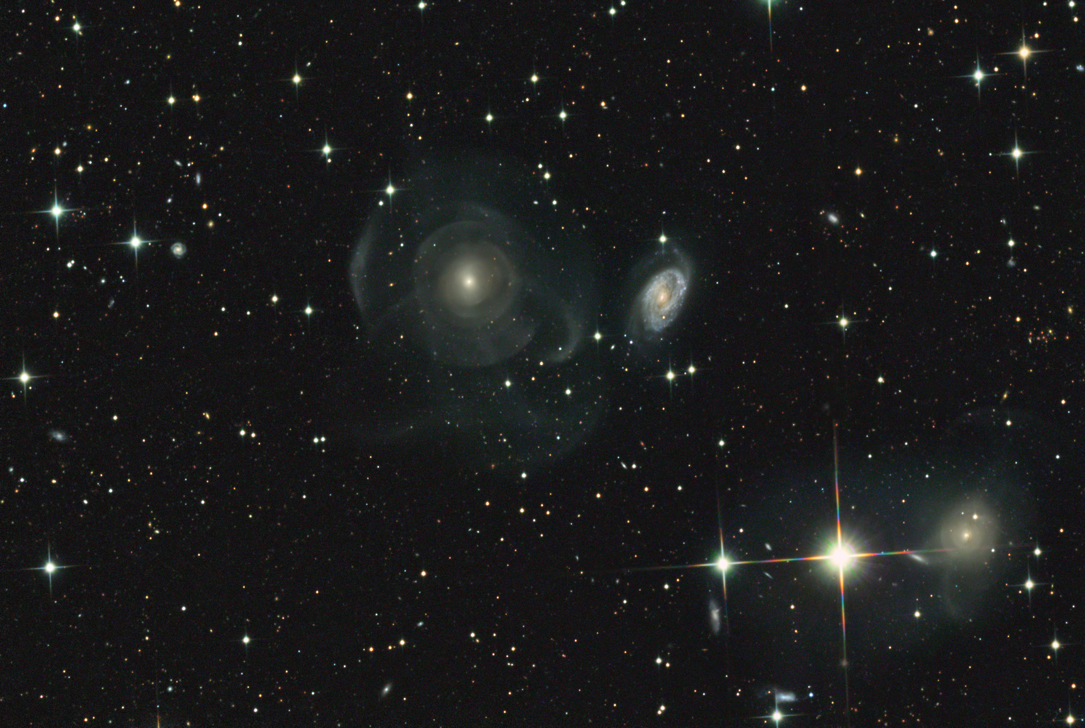 this picture is of the shells around galaxy ngc 474 near the 
