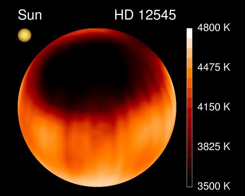 Una mancha gigante en la estrella HD 12545