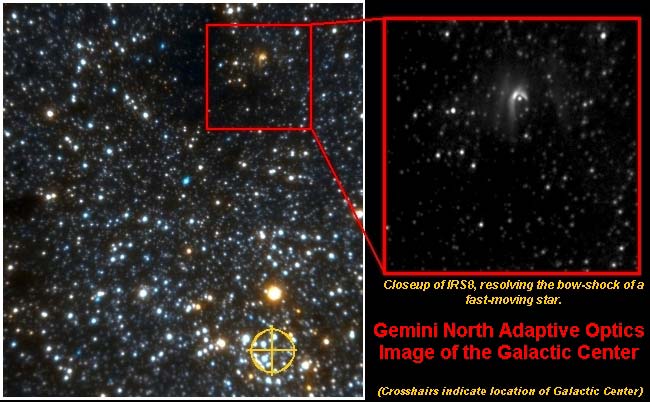 Imágenes del Gemini North de un Arco de Choque cerca del Centro Galáctico