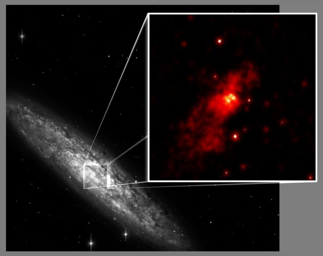 Zoom de rayos-X en NGC 253