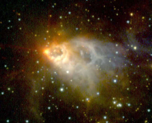 AFGL 2591: Los fuegos artificiales de una estrella masiva