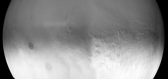 Una tormenta de polvo global en Marte