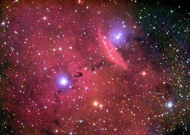 Emisión y reflexión en NGC 6559