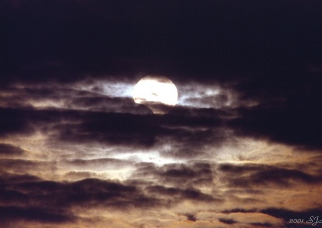 Eclipse parcial en un día nublado