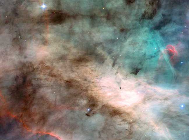 En el centro de Nebulosa Omega