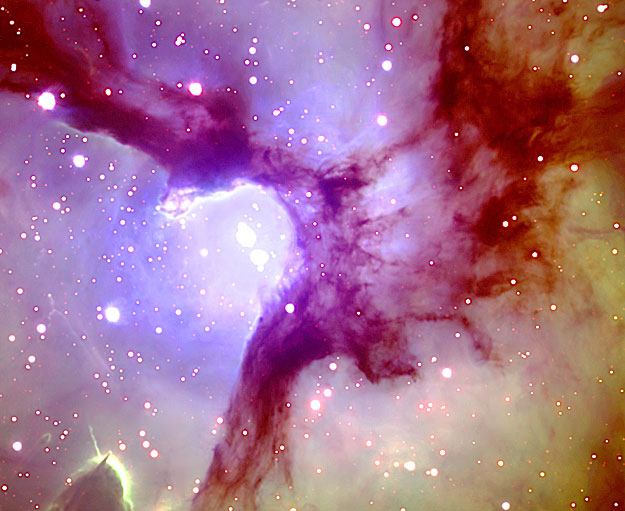 En el centro de la Nebulosa Trifida