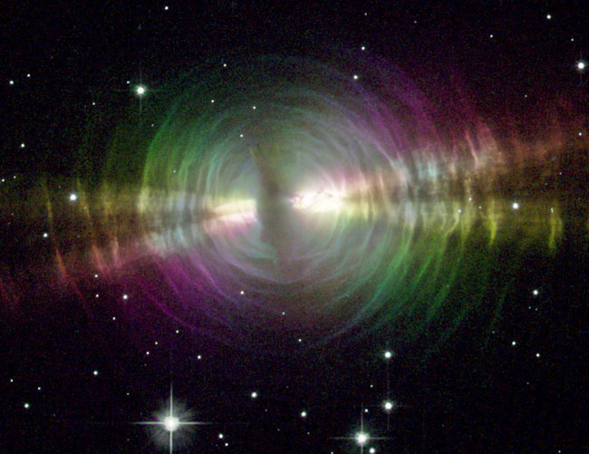 La nebulosa del huevo en luz polarizada