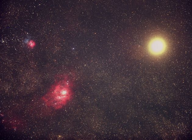 Dos Objetos Messier y Marte