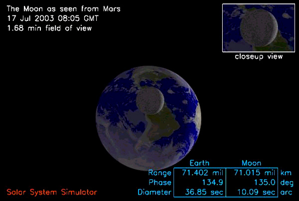 Vista simulada de Marte