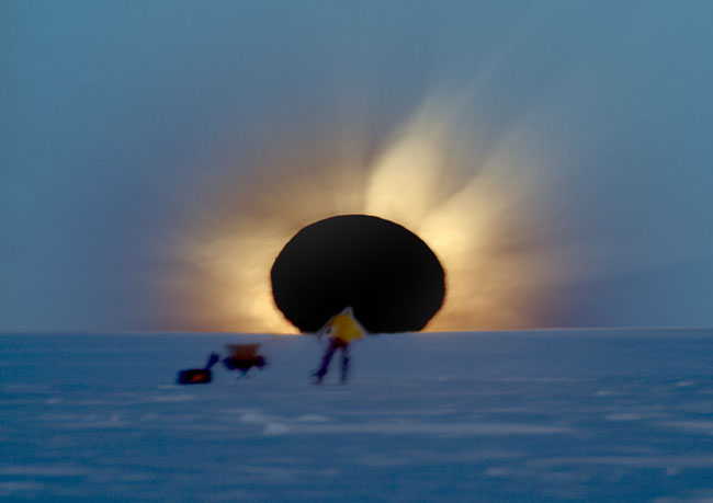 Un eclipse total de Sol en la Antártida