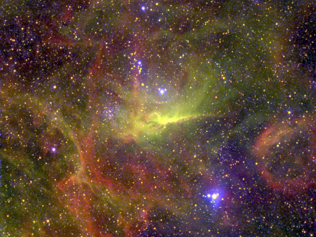 Nebulosas circunferidas al complejo binario Wolf-Rayet-BAT99-49