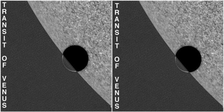Estereograma del tránsito de Venus