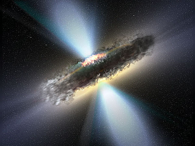Un toroide molecular que rodea a un agujero negro