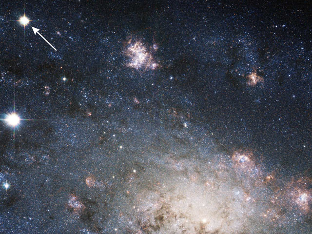 Supernova en la cercana galaxia NGC 2403