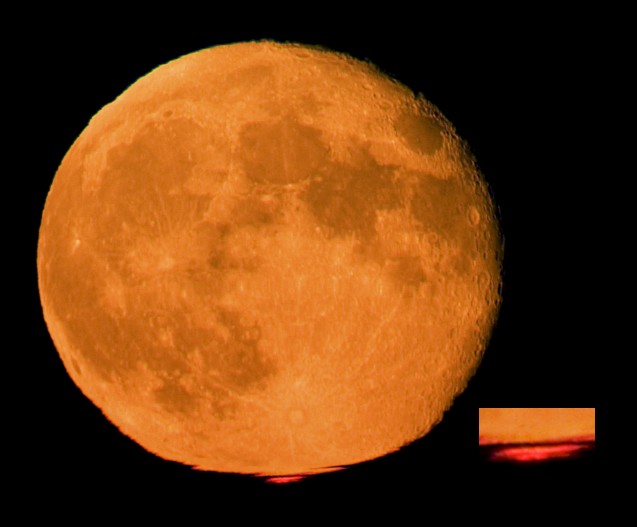 Luna naranja, flash rojo