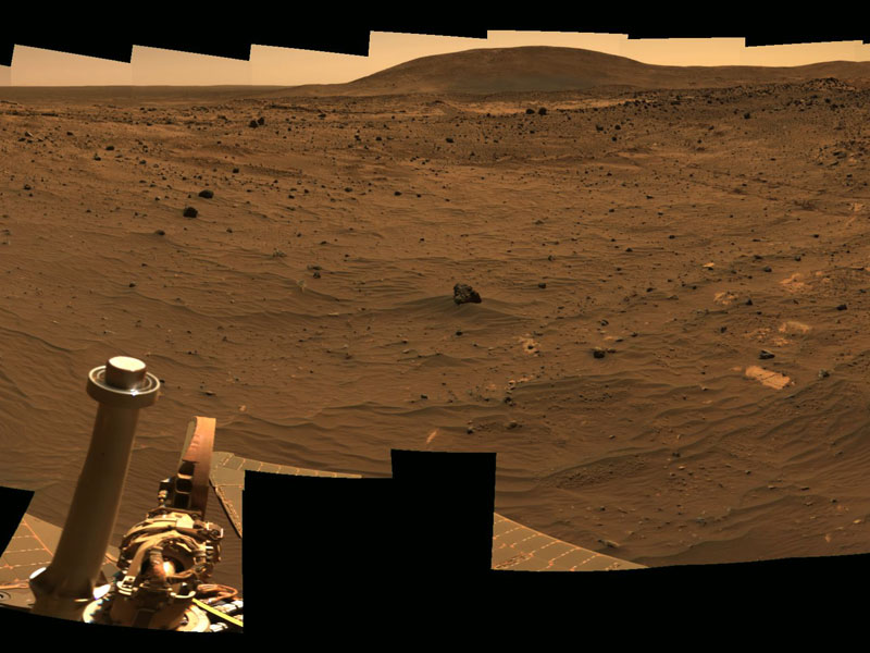 Vista hacia la colina Husband sobre Marte