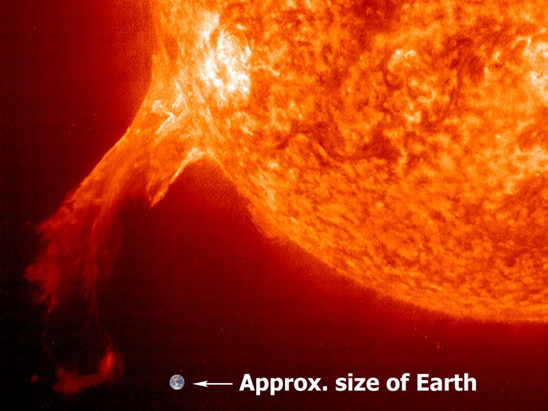 La erupción de una protuberancia solar vista por el SOHO
