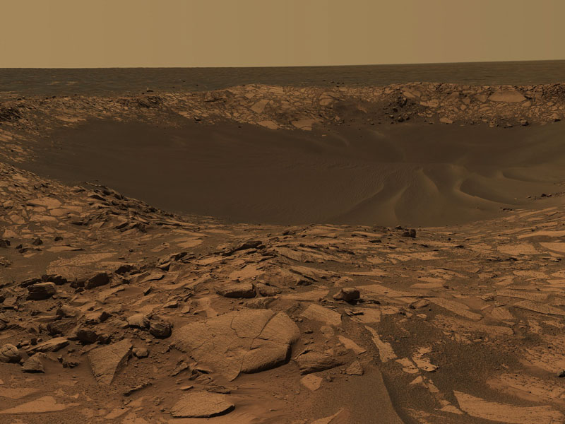 El cráter Beagle en Marte