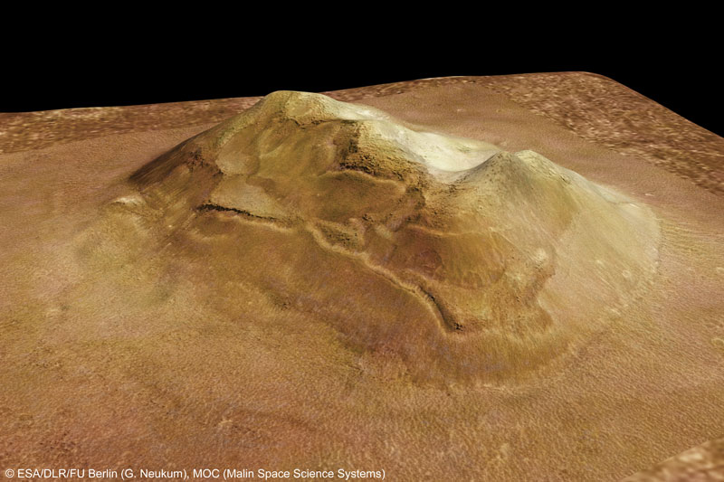 Primer plano de la Cara de Marte tomada por la Mars Express