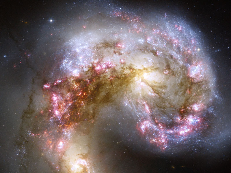 Las galaxias Antenas en colisión
