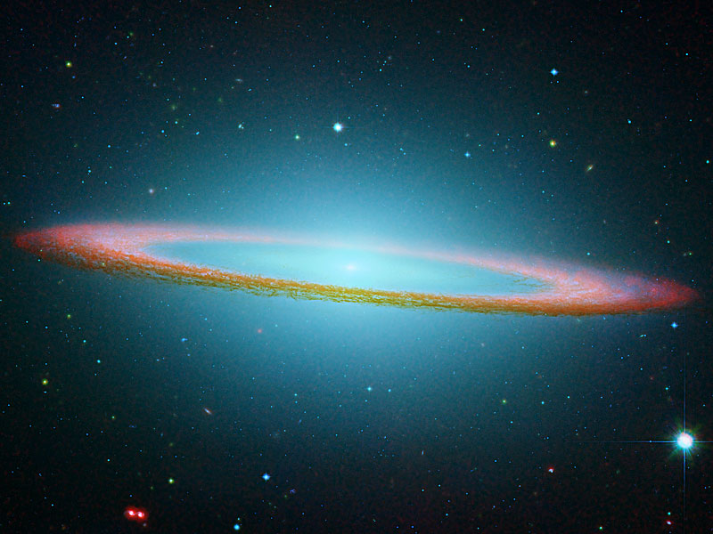 La galaxia del Sombrero en infrarrojos