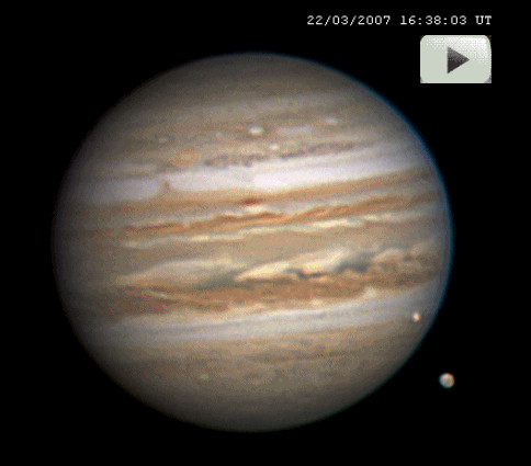 Las lunas de Júpiter en movimiento