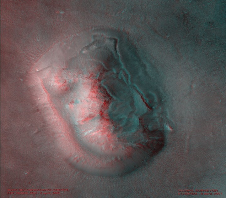 La cara de Marte en 3D