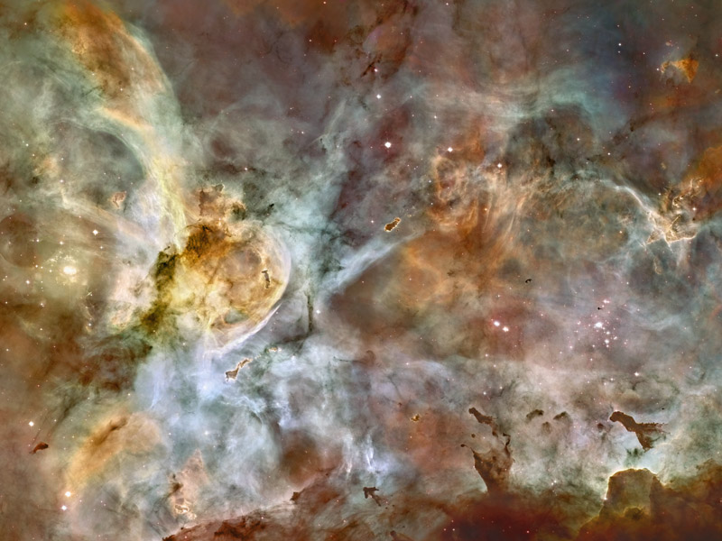 La panorámica de la Nebulosa Carina vista por el Hubble