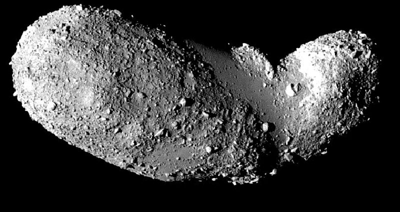 Secciones lisas del asteroide Itokawa