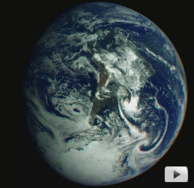 La Tierra rotando desde el Galileo