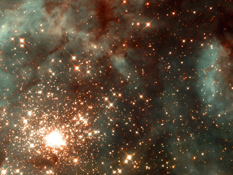 El Cúmulo Estelar R136 se Enciende