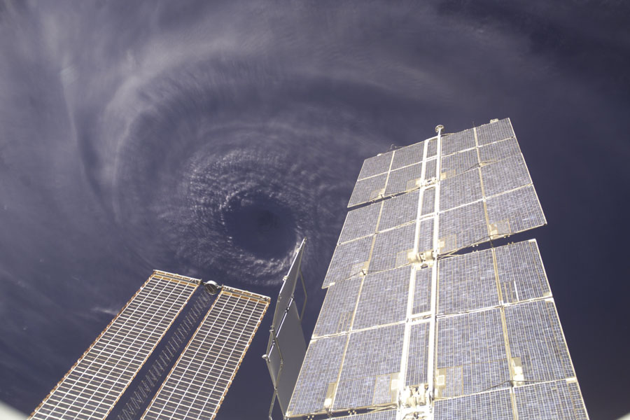 El huracán Iván desde la Estación Espacial