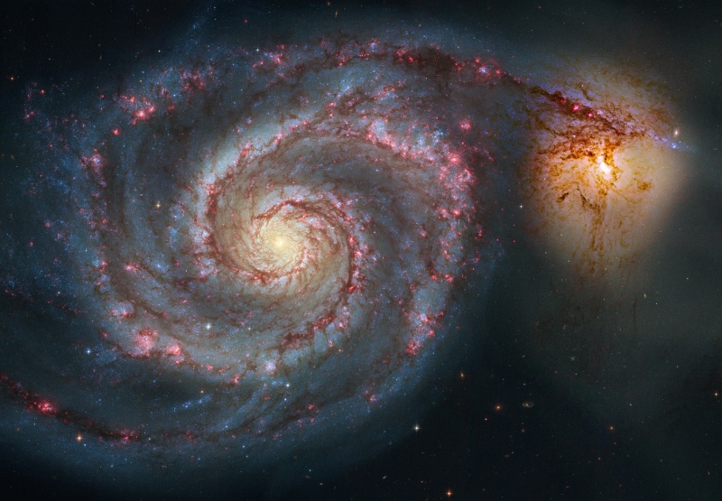 Remix M51 del Hubble